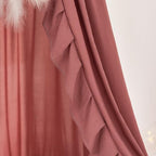 Mengersi Bed Canopy for Girls, Ruffled Canopy Bed Curtains Canopy for Girls Room - Image 5