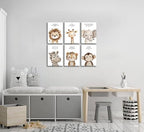 6Pcs Nursery Bible Verse Animal Canvas Wall Art Cute Woodland Animals Christian - Image 6