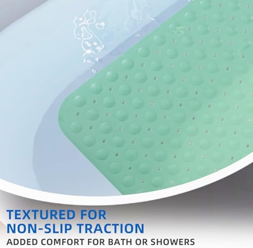 ZHICHENG Bath Tub and Shower Mats, Non-Slip 39 x 16 Inch Extra Long Bath Mat - Image 4