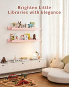 Shario Nursery Book Shelves, Scalloped Shelves, Wall Book Shelves - Image 4