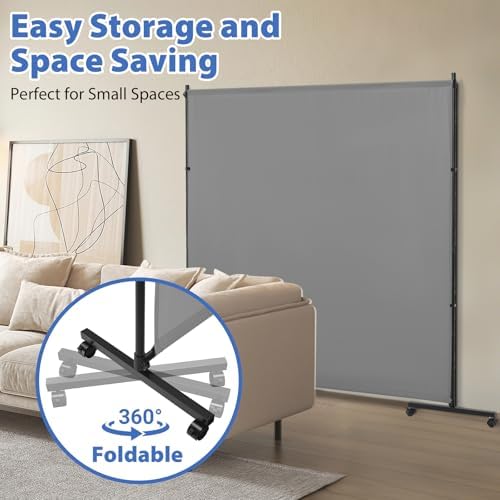 Large Single Panel Room Divider, Thickened Fabric Partition Wall - Image 7