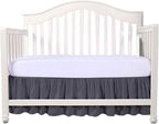 Crib Bed Skirt 28” x 52” with 14” Drop – Split Corners Dust Ruffle, Microfiber by Unknown