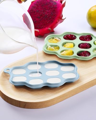 Baby Food Freezer Tray with Lids 2 Pack, Silicone Baby Food Storage Containers - Image 2