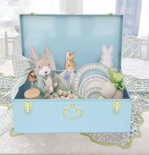 Vixdonos Large Metal Trunk Decorative Storage Box College Dorm Chest - Image 6