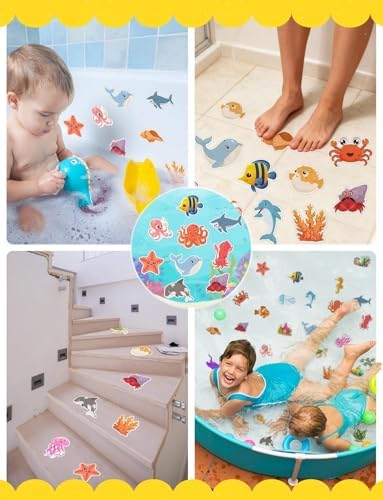 52Pcs Non Slip Bathtub Stickers, Cute Ocean Creature Stickers - Image 7