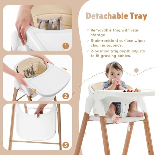 Convertible High Chairs for Babies & Toddlers. 5-in-1 Adjustable High Chair - Image 3