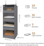 GRANNY SAYS 4-Shelf Hanging Closet Organizer, Foldable Storage - Image 3