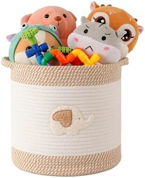 Toy Storage Baskets Woven Cotton Rope Storage Basket by INough