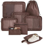 LIGHT FLIGHT 8 Set Packing Cubes by LIGHTFLIGHT