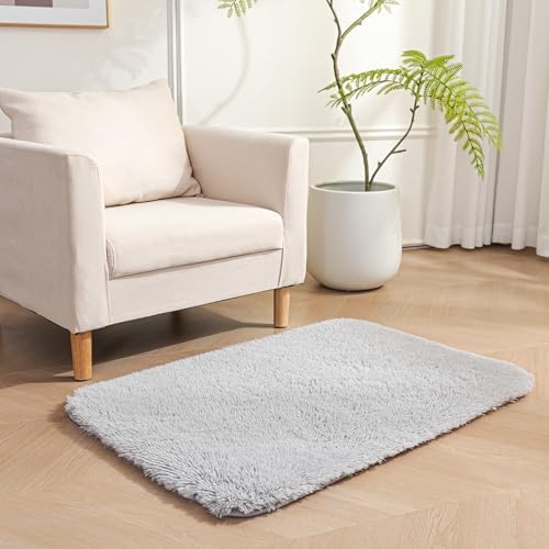 Amazon Basics Fluffy Washable Area Rug, Bedside Shaggy Carpet - Image 2