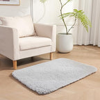 Amazon Basics Fluffy Washable Area Rug, Bedside Shaggy Carpet - Image 2