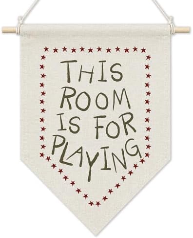 KYTWSFWS Playroom Wall Art Pennant Flag, Kids Room Wall Decor, This Room Is by Unknown