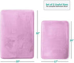 Clara Clark Bathroom Rug Set, 2 Piece Velvet Memory Foam Bath Mats - Image 3
