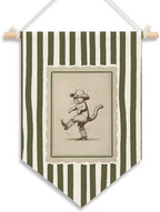 KDHTY Vintage Western Cowboy Cat Nursery Canvas Hanging Pennant Flag Banner by Unknown