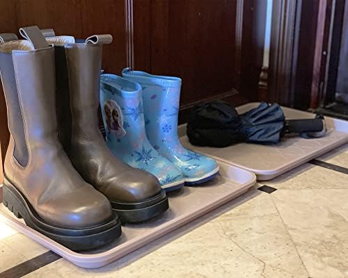 Boot Tray for Entryway Indoor, Heavy Duty Shoe Mat Tray 2 Packs, 16.7"x12.8" - Image 3