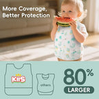 KIIS Disposable Baby Bibs, Waterproof Smock Bibs, Full Coverage - Image 2