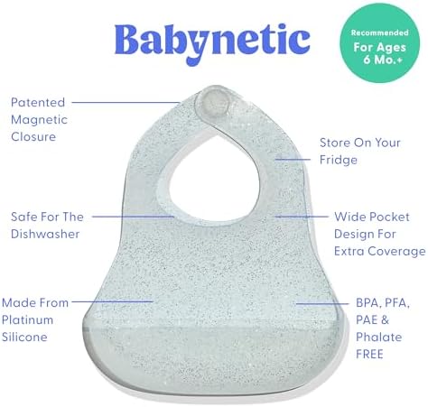 Magnetic Silicone Baby Bib – Waterproof, Dishwasher Safe, BPA Free Food-Grade - Image 3
