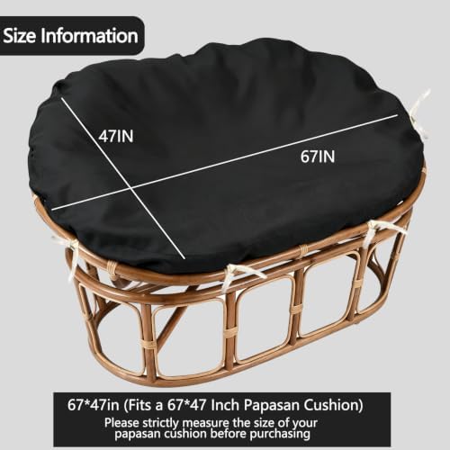 Double Papasan Cushion Cover, 67x47in Outdoor Papasan Chair Cushion Covers - Image 2