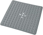 Anti-Slip Bathtub Shower Mat 21×21 Inch Opaque Gray by ERASILKEN-X