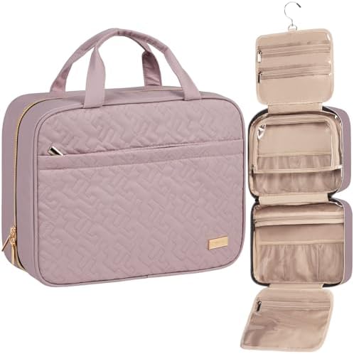 NISHEL Travel Toiletry Bag for women, Portable Hanging makeup Organizer by NISHEL