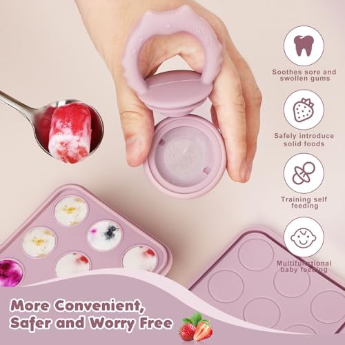 Baby Fruit Food Feeder Breastmilk Popsicle Molds, Silicone Food Freezer Tray - Image 2