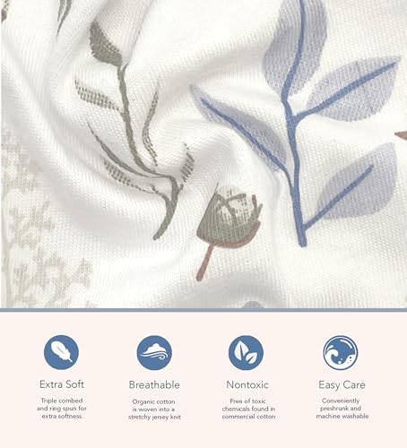 100% Organic Cotton Jersey Fitted Bassinet Sheets. 3 Pk Adapts to Oval - Image 4