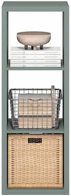 Furinno Cubicle Book Shelf, 3-Cube Bookshelf, Extra Thick Frame Horizontally & - Image 7