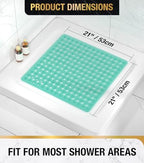 HITSLAM Shower Mat Anti Slip, Square Bath Mat - Image 2