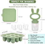 Easter Bunny Baby Breastmilk Popsicle Molds & Baby Fruit Feeder, Infant Food - Image 7