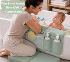 2inch Extra Thick Baby Bath Kneeler and Elbow Rest Pad Set + Hooded Towel - Image 3