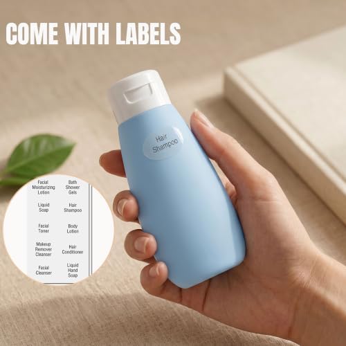 DEWSENSI Travel Bottles for Toiletries 6 Pack, Leakproof 2 oz TSA Approved - Image 5