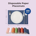 Fit Meal Prep 200 Pack Disposable Paper Placemats, 14 x 10 Inch Blue - Image 2