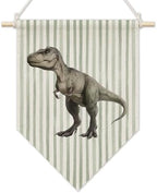 KYTWSFWS Dinosaur Nursery Wall Art Pennant Flag, Boys Room Wall Decor, Sage by Unknown