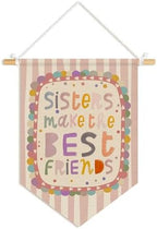 Girls Room Wall Art Decor, Sisters Make the Best Friends Banners by Unknown