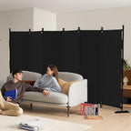 6 Panel Room Divider, 6ft Folding Screen Portable Wall Partition Room Divider by Kecreque