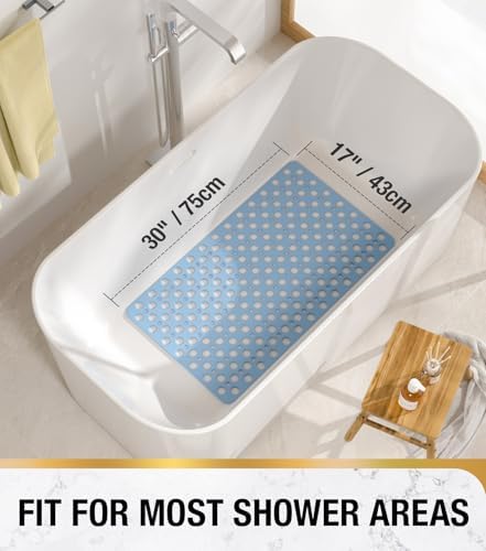 HITSLAM Bathtub Mat Non Slip, 30 x 17 Inch TPE Bath Mat - Image 3