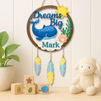 Dream Big Whale Wall Wooden Signs Personalized – Ocean Wooden Name Personalized - Image 4