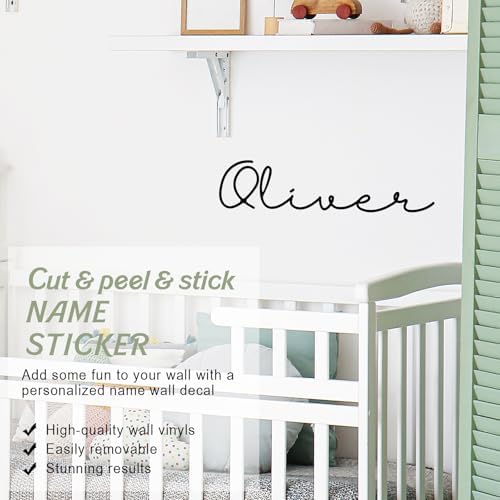Boao Personalized Name Letter Wall Decal, lassic Cursive - Image 4