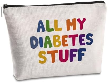 All My Diabetes Stuff Travel Cosmetic Bag Funny Diabetic Supplies Bag Gifts by SYIJIMSJKT