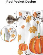 Vandarllin Fall Maple Leaves Kitchen Curtains Valances - Image 7