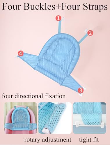 Adjustable Baby Bath Support Mesh Sling Non-Slip Infant Bathtub Shower Net - Image 4