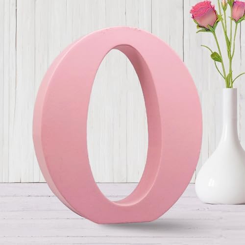 AOCEAN 6 Inch Pink Wood Letters Unfinished Wooden Letters by AOCEAN