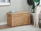 eHemco Water Hyacinth Wicker Storage Trunk, 30x17.5x17.5 Inches - Image 2
