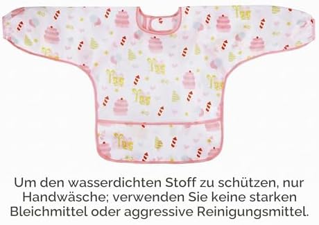 PandaEar (3 Pack Long Sleeve Bibs| Waterproof Full Sleeve Bib - Image 3