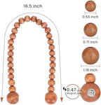 KLOGTSIND Magnetic Curtain Tiebacks, 6 Pack Wood Bead Curtain Holdbacks - Image 3