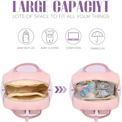 Tuwubi Diaper Bag Backpack, Baby Essentials Travel Tote Bag - Image 2
