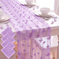 4 Pcs Purple Butterfly Table Runner 29 X 70 Inch Tulle by Windkream