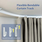 Room Divider Ceiling Mounted Curtains Track Sets Extra Wide Blackout Curtain - Image 5