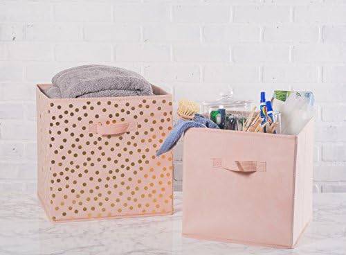 DII Woven Polyester Storage Bin, Polka Dot, Small Set of 2 - Image 6