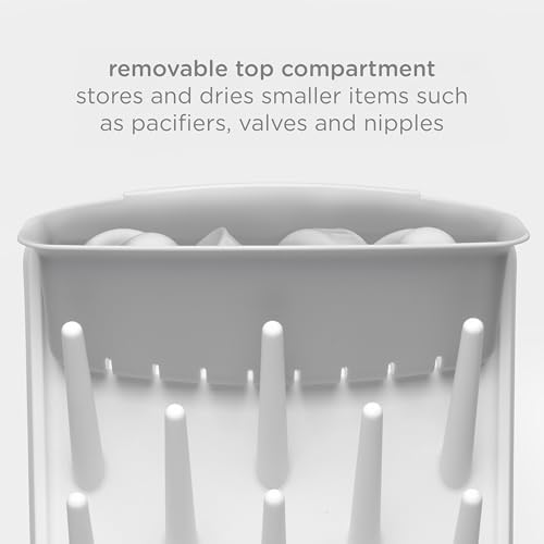 Ubbi Vertical Baby Bottle Drying Rack, Space Saving Countertop Bottle Dryer - Image 4